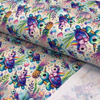 Triko Pretty unicorns design C digital print
