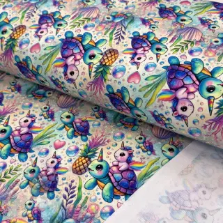 Triko Pretty unicorns design C digital print