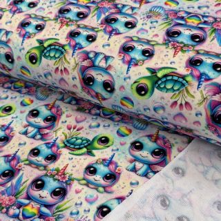 Triko Pretty unicorns design D digital print