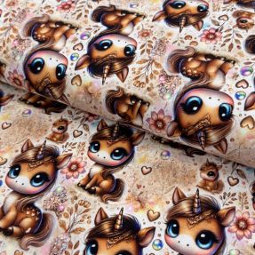 Pletenina Pretty ponny design B digital print