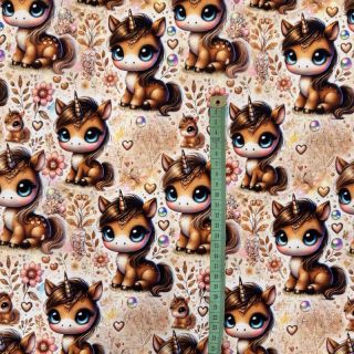 Pletenina Pretty ponny design B digital print