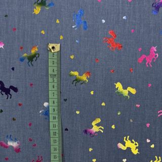 Pamuk JEANS FOIL Unicorn light blue