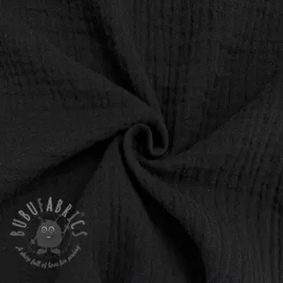 Tetra Tkanina/Muslin black ORGANIC