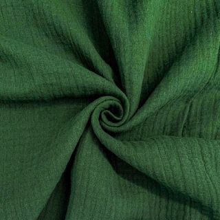 Dvoslojna gaza/muslin tamno zelena ORGANIC