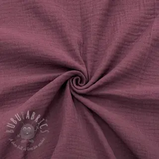 Tetra Tkanina/Muslin aubergine ORGANIC