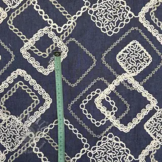 Pamuk JEANS EMBROIDERY Square dark blue