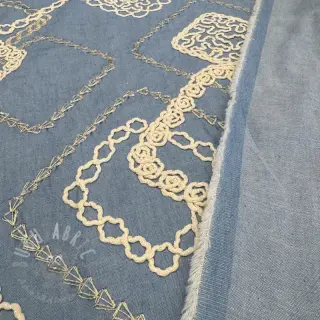 Pamuk JEANS EMBROIDERY Square light blue