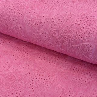 Pamučna tkanina VOILE EMBROIDERY Vintage fuchsia