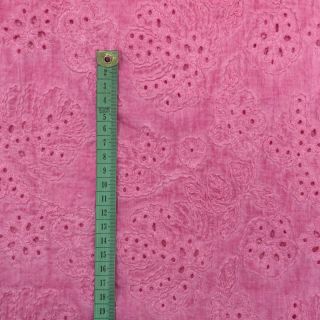 Pamučna tkanina VOILE EMBROIDERY Vintage fuchsia