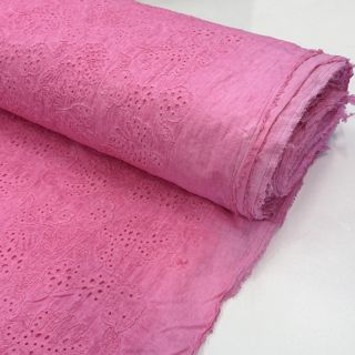 Pamučna tkanina VOILE EMBROIDERY Vintage fuchsia