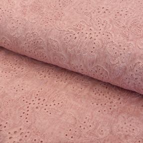 Pamučna tkanina VOILE EMBROIDERY Vintage rose