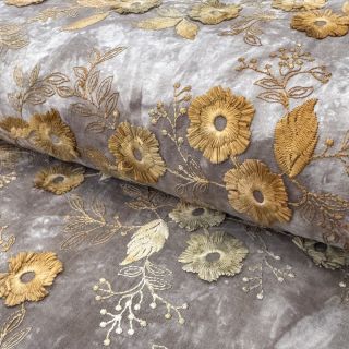 Pamučna tkanina TIE DYE EMBROIDERY Poppy design F