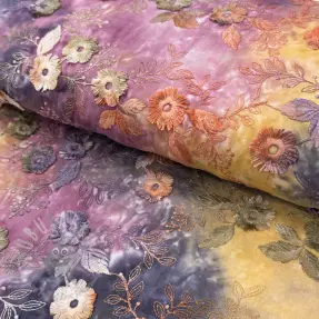 Pamuk TIE DYE EMBROIDERY Poppy design E