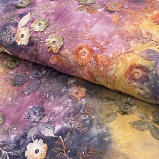 Pamuk TIE DYE EMBROIDERY Poppy design E
