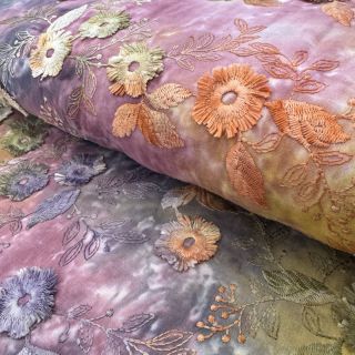 Pamuk TIE DYE EMBROIDERY Poppy design E