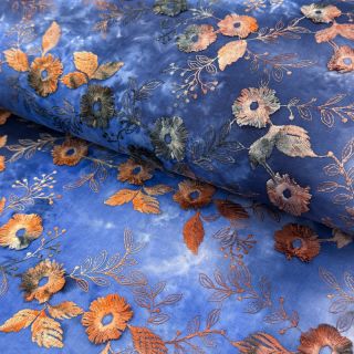 Pamuk TIE DYE EMBROIDERY Poppy design D