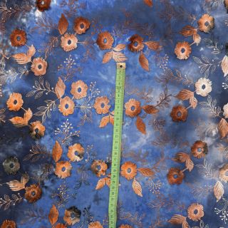 Pamuk TIE DYE EMBROIDERY Poppy design D