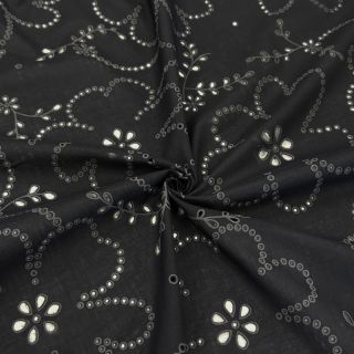 Pamučna tkanina VOILE Puffy black
