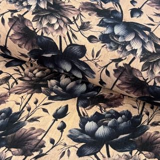 Dvoslojna gaza/muslin Dreamy flowers design B digital print
