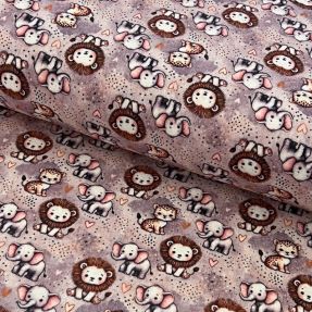 Dvoslojna gaza/muslin Safari buddys design A digital print