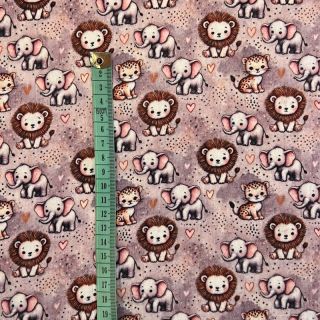 Dvoslojna gaza/muslin Safari buddys design A digital print