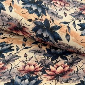 Dvoslojna gaza/muslin Dreamy flowers design E digital print