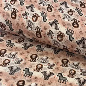 Tetra Tkanina/Muslin Safari buddys design C digital print