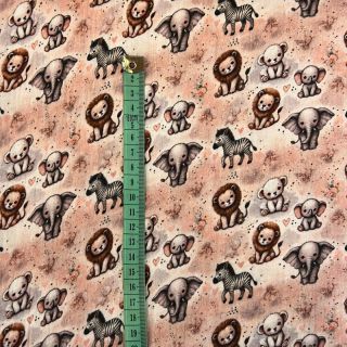 Dvojitá gázovina/mušelín Safari buddys design C digital print