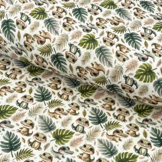 Dvoslojna gaza/muslin Safari buddys design B digital print