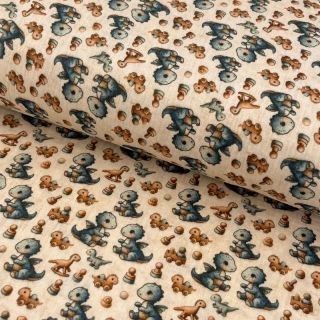 Dvoslojna gaza/muslin Baby dino design B digital print
