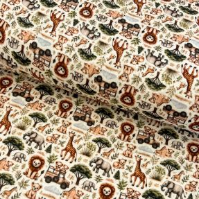 Dvoslojna gaza/muslin Safari buddys design E digital print