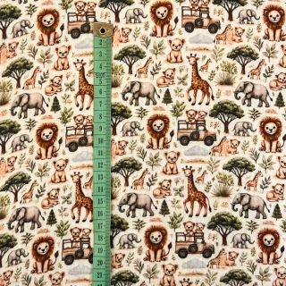 Dvoslojna gaza/muslin Safari buddys design E digital print