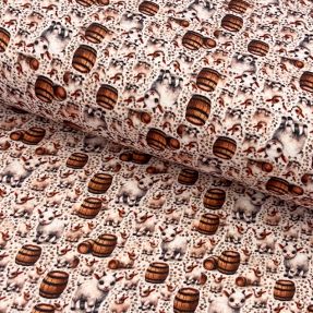 Dvoslojna gaza/muslin Little farm animals design B digital print