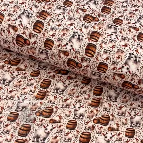 Tetra Tkanina/Muslin Little farm animals design B digital print