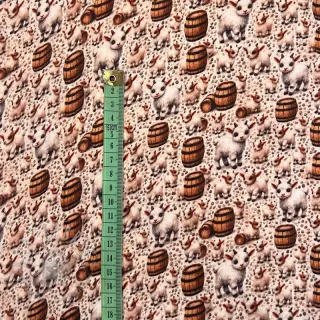 Dvoslojna gaza/muslin Little farm animals design B digital print