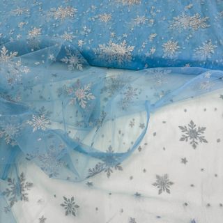 Tyl na TUTU Crystal light aqua
