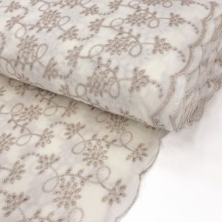 Pamučna tkanina EMBROIDERY Lilian ecru