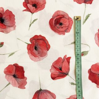 Bavlnená látka Watercolour Poppy
