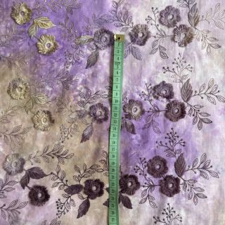 Pamučna tkanina TIE DYE EMBROIDERY Poppy design J