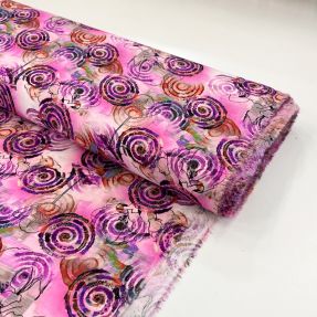 Viskóza RAYON POPLIN Feathers design G digital print