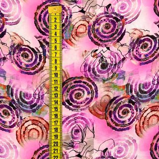 Viscose RAYON POPLIN Feathers design G digital print
