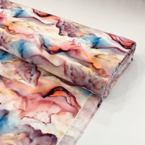 Viskóza RAYON POPLIN Wavy design A digital print