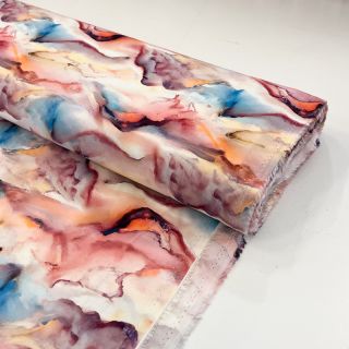 Viskóza RAYON POPLIN Wavy design A digital print