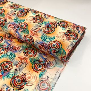 Viskoza RAYON POPLIN Feathers design D digital print
