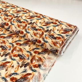 Viskóza RAYON POPLIN Feathers design C digital print