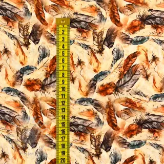 Viskoza RAYON POPLIN Feathers design C digital print