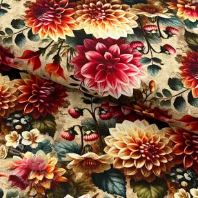 Viskoza s lanom Rosalie design A digital print