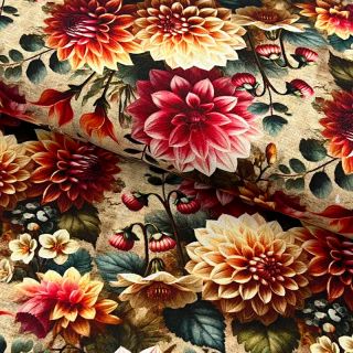Viskoza s lanom Rosalie design A digital print