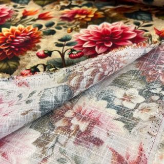 Viskoza s lanom Rosalie design A digital print