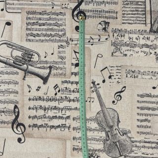 Dekoračná látka Linenlook Music Notes